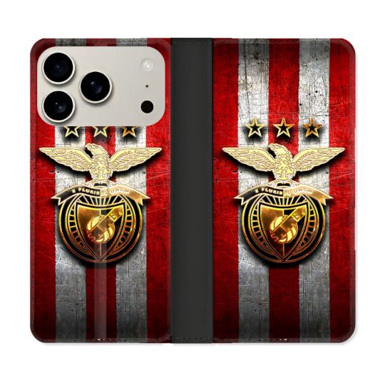 Housse cuir portefeuille Pour Iphone 18 Pro Foot Benfica