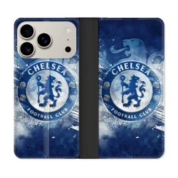 Housse cuir portefeuille Pour Iphone 18 Pro Foot Chelsea