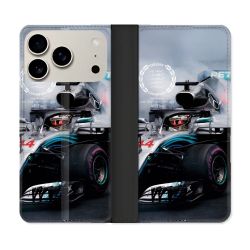 Housse cuir portefeuille Pour Iphone 18 Pro Formule 1 F1 Mercedes Petronas