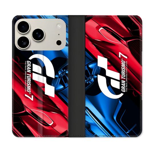 Housse cuir portefeuille Pour Iphone 18 Pro Gran Turismo