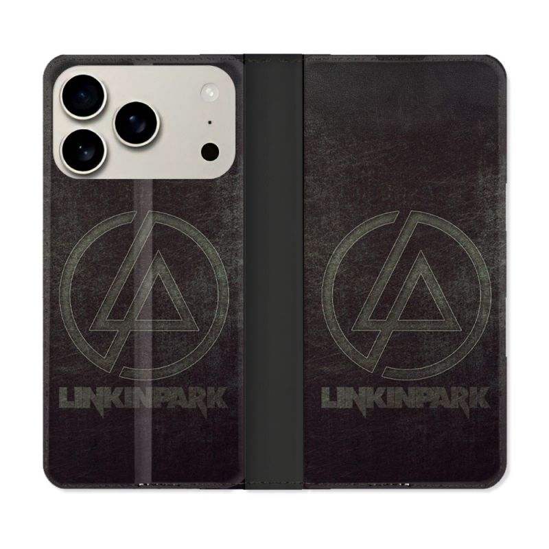 Housse cuir portefeuille Pour Iphone 18 Pro Max Musique Rock Linkin Park