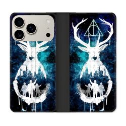 Housse cuir portefeuille Pour Iphone 18 Pro Harry Potter Patronome