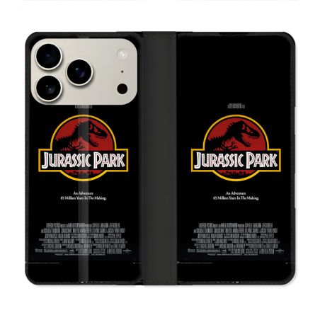 Housse cuir portefeuille Pour Iphone 18 Pro Jurassic Park Affiche
