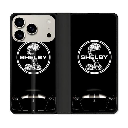 Housse cuir portefeuille Pour Iphone 18 Pro Max Shelby