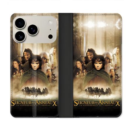 Housse cuir portefeuille Pour Iphone 18 Pro Le seigneur Des Anneaux Affiche