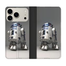 Housse cuir portefeuille Pour Iphone 18 Pro Max Star Wars - R2D2