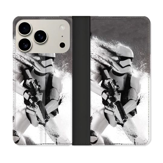 Housse cuir portefeuille Pour Iphone 18 Pro Max Star Wars - Trooper