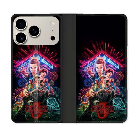 Housse cuir portefeuille Pour Iphone 18 Pro Max Stranger Things Affiche 3