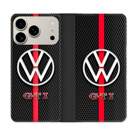 Housse cuir portefeuille Pour Iphone 18 Pro Max Volkwagen Line