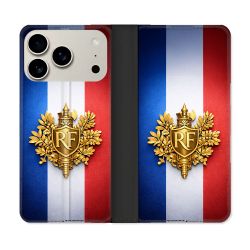 Housse cuir portefeuille Pour Iphone 18 Pro Max Voyage Drapeau France