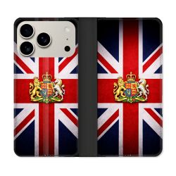 Housse cuir portefeuille Pour Iphone 18 Pro Max Voyage Drapeau Grande Bretagne UK