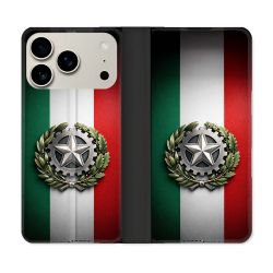 Housse cuir portefeuille Pour Iphone 18 Pro Max Voyage Drapeau Italie
