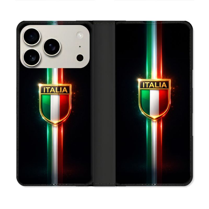 Housse cuir portefeuille Pour Iphone 18 Pro Max Voyage Drapeau Italie 3 2026