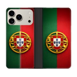 Housse cuir portefeuille Pour Iphone 18 Pro Max Voyage Drapeau Portugal