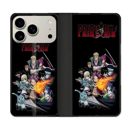 Housse cuir portefeuille Pour Iphone 18 Pro Manga Fairy Tail Logo Team
