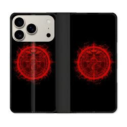 Housse cuir portefeuille Pour Iphone 18 Pro Manga Fullmetal Alchemist Logo