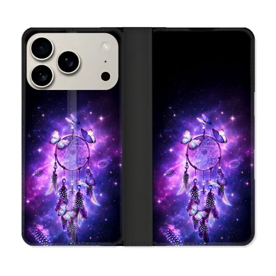 Housse cuir portefeuille Pour Iphone 18 Pro Max Zen Attrape Reve Papillon 2026