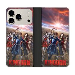 Housse cuir portefeuille Pour Iphone 18 Pro Manga Kingdom Affiche