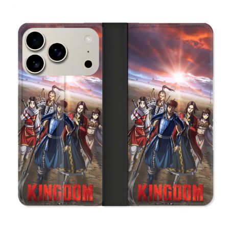 Housse cuir portefeuille Pour Iphone 18 Pro Manga Kingdom Affiche