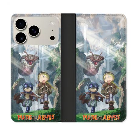 Housse cuir portefeuille Pour Iphone 18 Pro Manga Made In Abyss Affiche