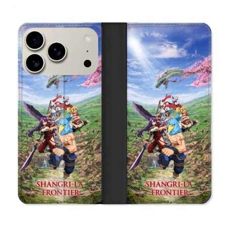 Housse cuir portefeuille Pour Iphone 18 Pro Manga Shangri La Frontier Affiche