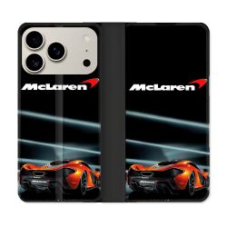 Housse cuir portefeuille Pour Iphone 18 Pro Mc Laren
