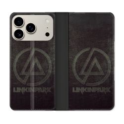 Housse cuir portefeuille Pour Iphone 18 Pro Musique Rock Linkin Park
