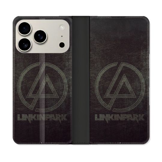 Housse cuir portefeuille Pour Iphone 18 Pro Musique Rock Linkin Park