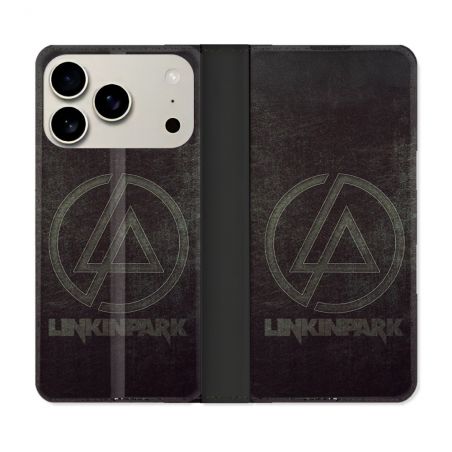 Housse cuir portefeuille Pour Iphone 18 Pro Musique Rock Linkin Park