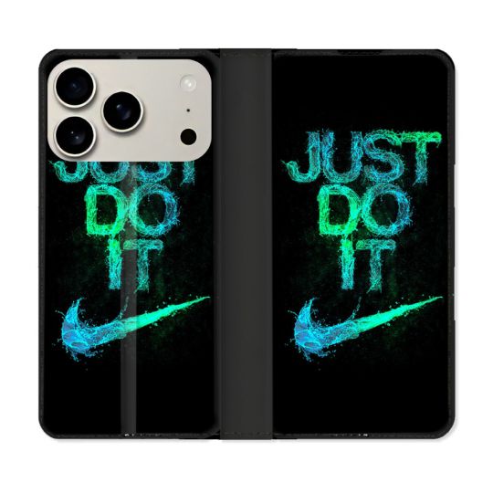 Housse cuir portefeuille Pour Iphone 18 Pro Nike Just Do It