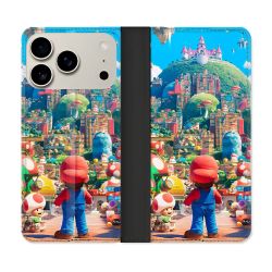 Housse cuir portefeuille Pour Iphone 18 Pro Nintendo World