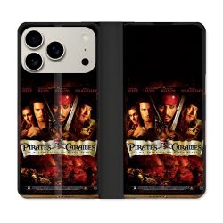 Housse cuir portefeuille Pour Iphone 18 Pro Pirate Des Caraibes