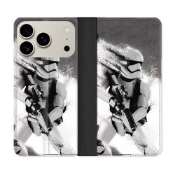 Housse cuir portefeuille Pour Iphone 18 Pro Star Wars - Trooper