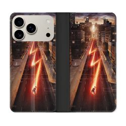 Housse cuir portefeuille Pour Iphone 18 Pro The Flash City
