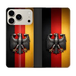 Housse cuir portefeuille Pour Iphone 18 Pro Voyage Drapeau Allemagne