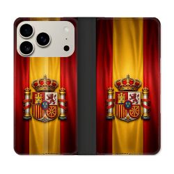 Housse cuir portefeuille Pour Iphone 18 Pro Voyage Drapeau Espagne