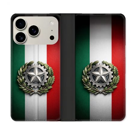 Housse cuir portefeuille Pour Iphone 18 Pro Voyage Drapeau Italie