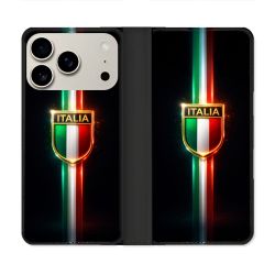 Housse cuir portefeuille Pour Iphone 18 Pro Voyage Drapeau Italie 3 2026