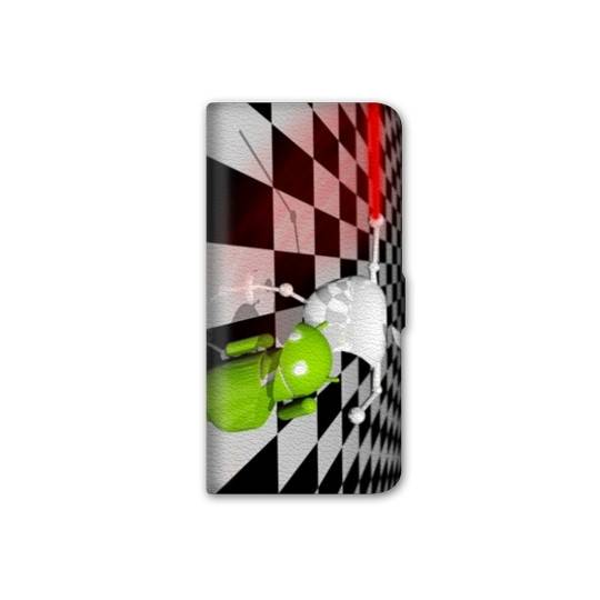 Housse cuir portefeuille Iphone 6 / 6s apple vs android