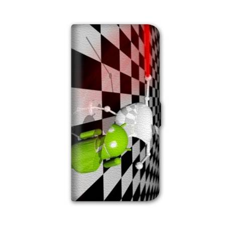 Housse cuir portefeuille Iphone 6 / 6s apple vs android