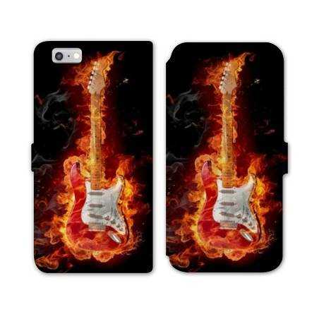 RV Housse cuir portefeuille Iphone 6 / 6s guitare