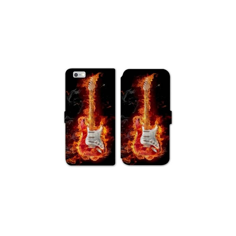 RV Housse cuir portefeuille Iphone 6 / 6s guitare