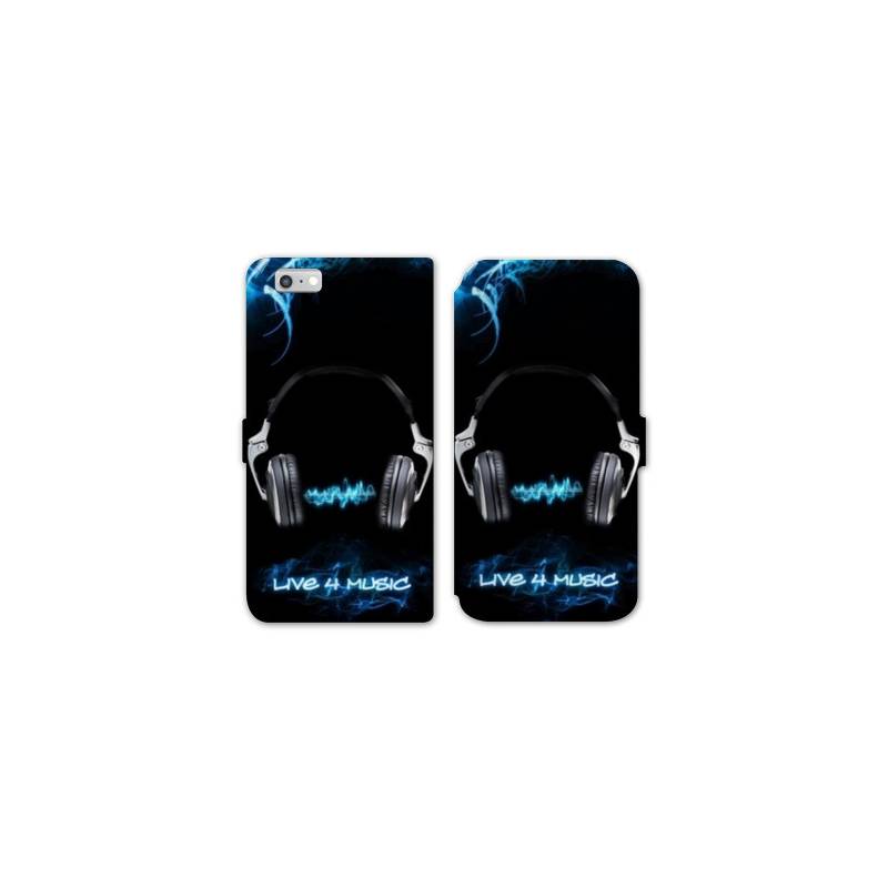 RV Housse cuir portefeuille Iphone 6 / 6s techno