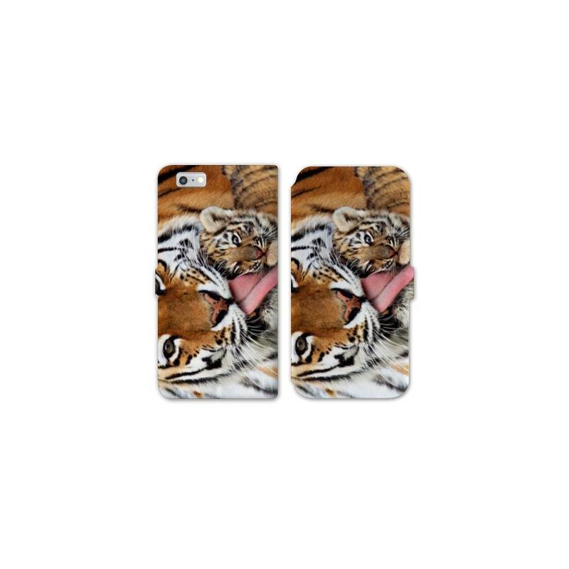 RV Housse cuir portefeuille Iphone 6 / 6s felins