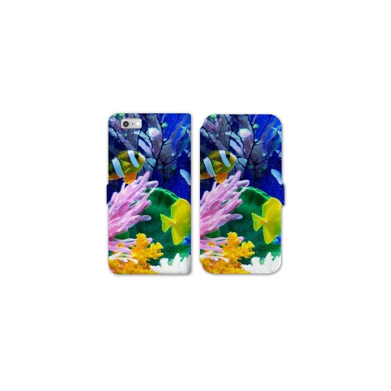 RV Housse cuir portefeuille Iphone 6 / 6s Mer