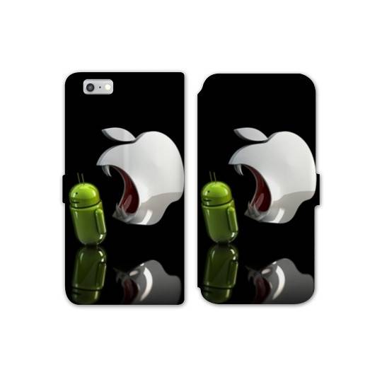 RV Housse cuir portefeuille Iphone 6 / 6s apple vs android