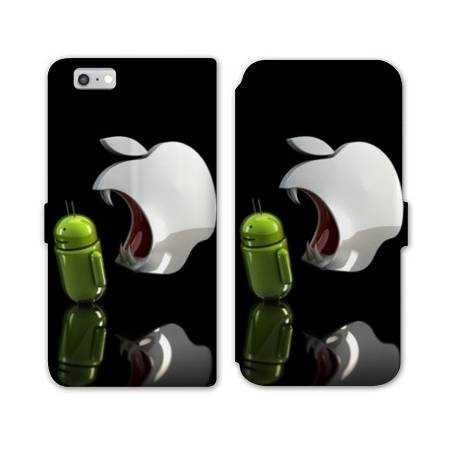 RV Housse cuir portefeuille Iphone 6 / 6s apple vs android