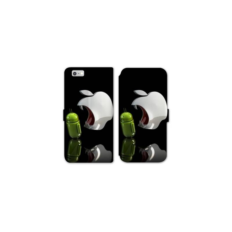 RV Housse cuir portefeuille Iphone 6 / 6s apple vs android