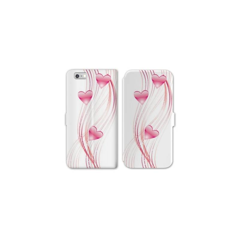 RV Housse cuir portefeuille Iphone 7 amour