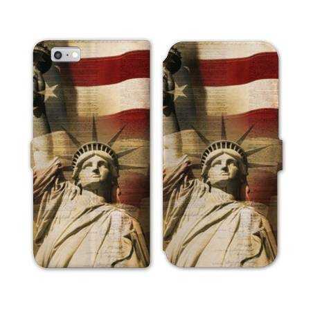 RV Housse cuir portefeuille Iphone 7 Amerique